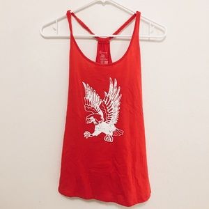 Red, eagle, Tank Top, bird, American, braided